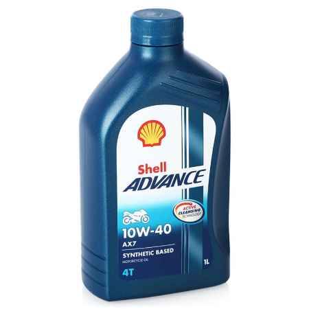 Купить Моторное мото масло SHELL Advance 4T AX7 10W-40, 1 л, полусинтетическое